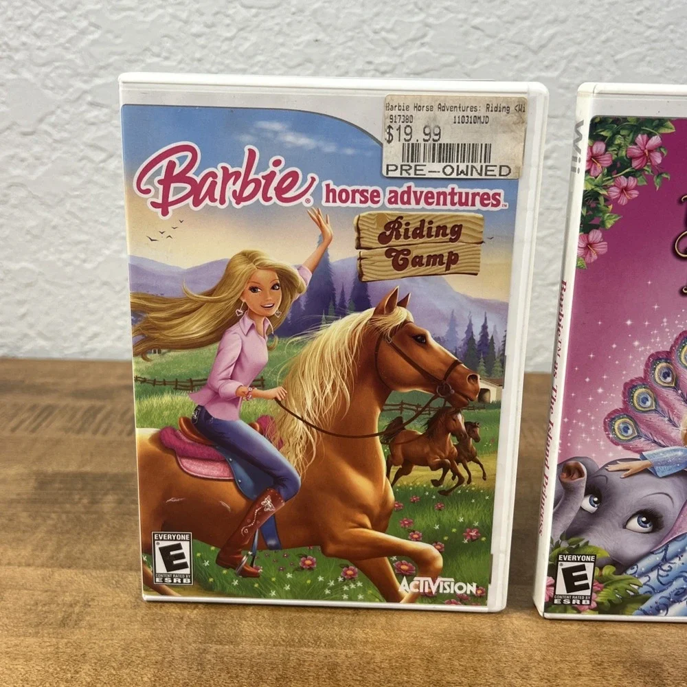 Barbie Horse Adventures: Riding Camp & The Island Princess Lot Nintendo Wii CIB
